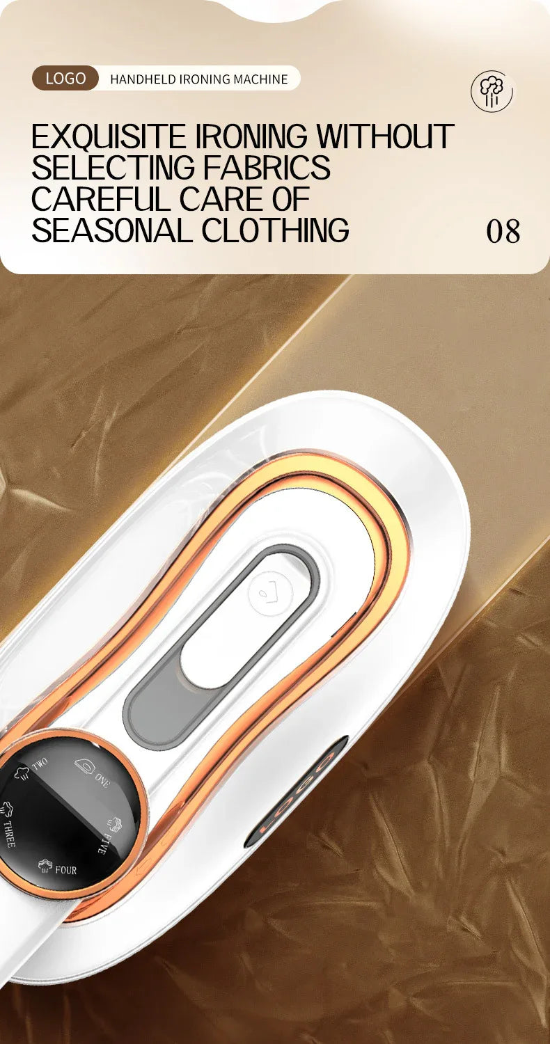2025 New Ai Smart LED Digital Display Handheld Steam Iron Home Travel Portable Steam Iron 1200W High Power Handheld Hanging Iron