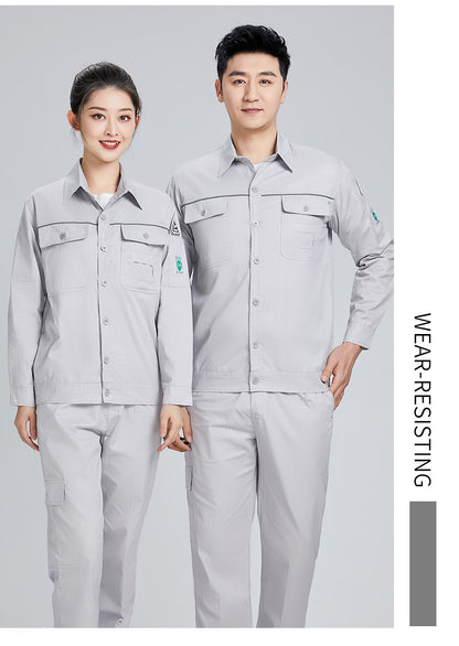 Pure cotton summer anti-static card pocket work clothes gas station filling station thin gas petrochemical long sleeve labor protection clothing