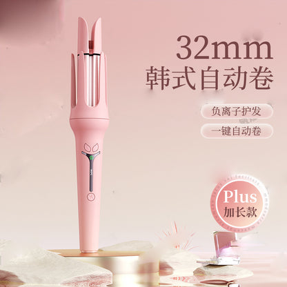 Foreign trade cross-border 32m full-automatic curling iron negative ion does not hurt hair groove electric curling iron perm female big wave