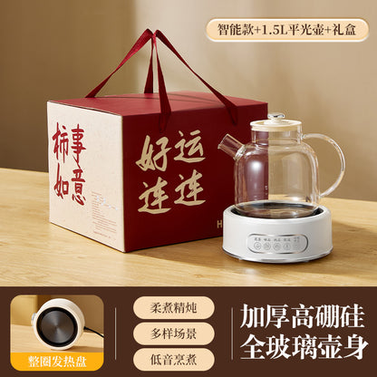 Health Pot Multi-functional Home Office Full Glass Flower Tea Pot Large Capacity Kettle Boiling Tea Pot Gift Box Gift