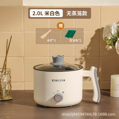 Electric Cooking Pot Student Home Kitchen Dormitory Multi-functional Electric Wok Integrated Pot Non-stick Pot Noodle Cooking Porridge Electric Hot Pot