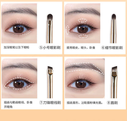 13 Pieces 15 Pieces Gilt Makeup Brush Set Eye Shadow Brush Eye Brush Full Set of Brushes Manufacturer Wholesale Dropshipping