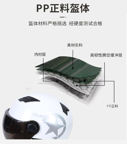 Harley Helmets Printing Advertising Helmets Four Seasons Sunscreen Helmets Thickened Men's and Women's Half Helmets Motorcycle Electric Vehicle Helmets