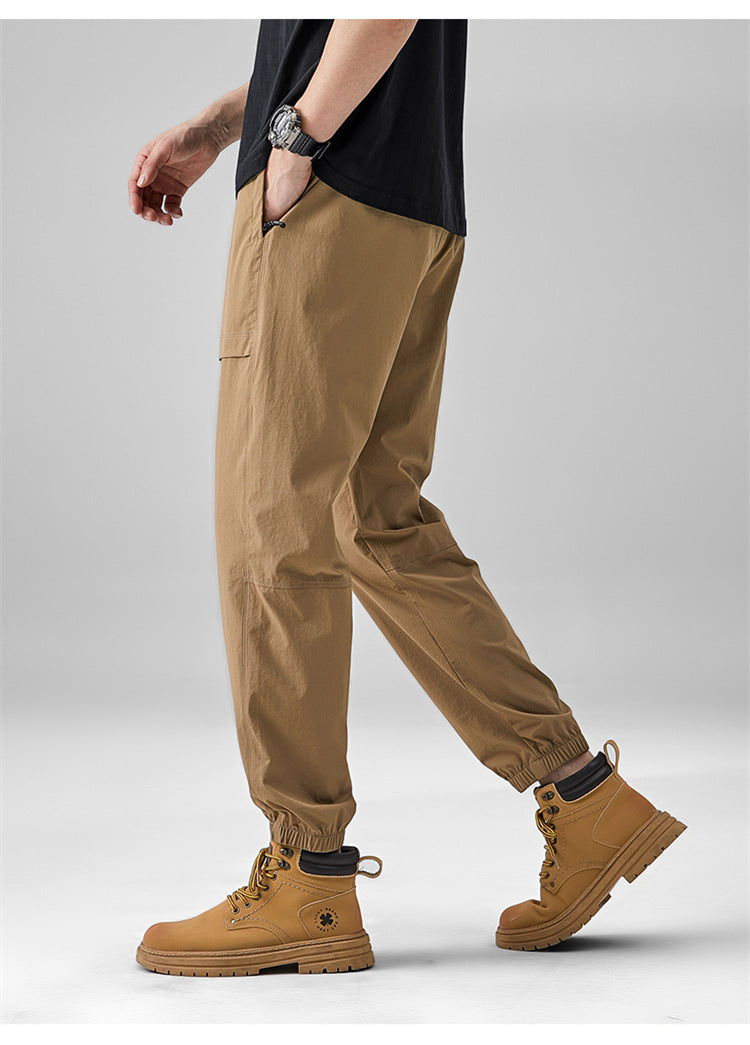 2024 Summer Thin Pants Soft Shell Waterproof Windproof Men's American Style Functional Outdoor Mountaineering Casual Crock Pants