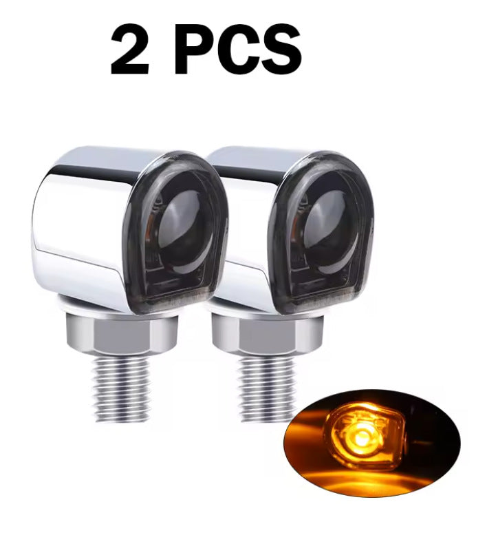 Harley Motorcycle Modified Retro Metal Led Turn Signal Hidden Finger Light Mini Direction Light 12V Indicator Light