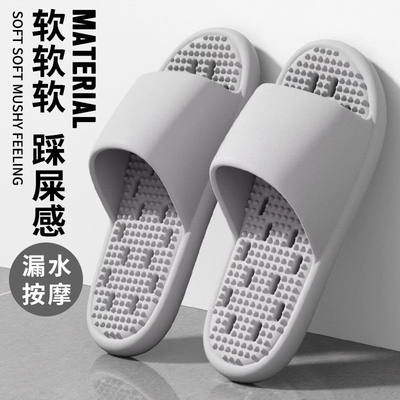 Mute Leakage Slippers Women's Bathroom Bath Non-Slip Home Indoor Toilet Hollow Hole Eva Slippers