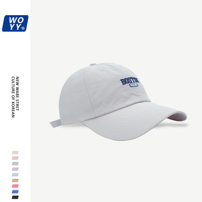 Boston Quick-Dry Baseball Hat Summer Super Fire Outdoor Sun Hat Korean Ins Soft Top Breathable Cap