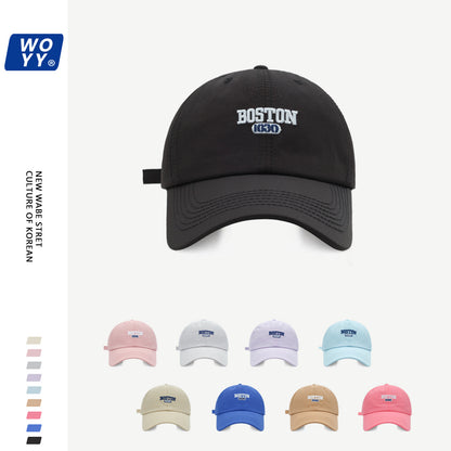 Boston Quick-Dry Baseball Hat Summer Super Fire Outdoor Sun Hat Korean Ins Soft Top Breathable Cap
