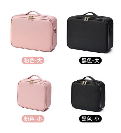 Makeup Case with Light and Mirror, Led Makeup Bag, Large Capacity Makeup Box, Storage Box, Storage Bag, Multifunctional