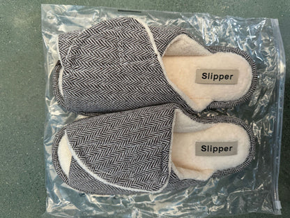 Men's and women's Velcro adjustable open slippers swollen feet non-slip open toe easy to clean indoor wool slippers