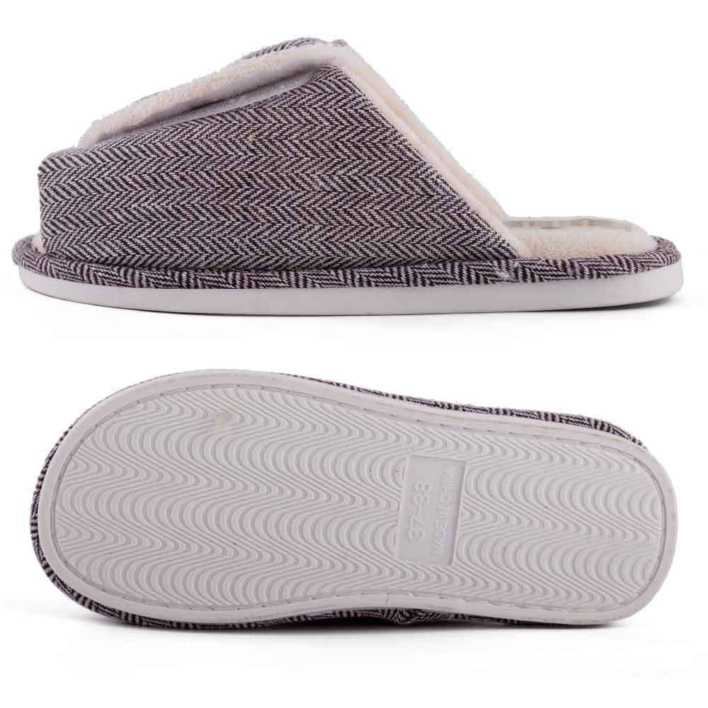 Men's and women's Velcro adjustable open slippers swollen feet non-slip open toe easy to clean indoor wool slippers