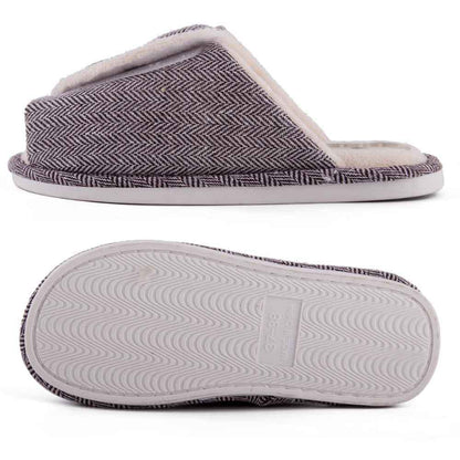 Men's and women's Velcro adjustable open slippers swollen feet non-slip open toe easy to clean indoor wool slippers