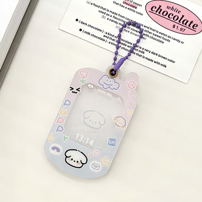 Original cute mobile phone puppy 1 inch ID photo magnetic card set card brick goo card goo plate acrylic hard card set
