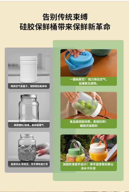 Platinum Silicone Fresh-Keeping Sealed Refrigerator Freezer Storage Kitchen Divided Storage Household Food Preservation Bag