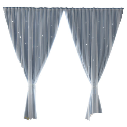 Source manufacturers non-perforated installation curtains hook and loop curtains cross-border foreign trade shading curtains self-adhesive finished products wholesale