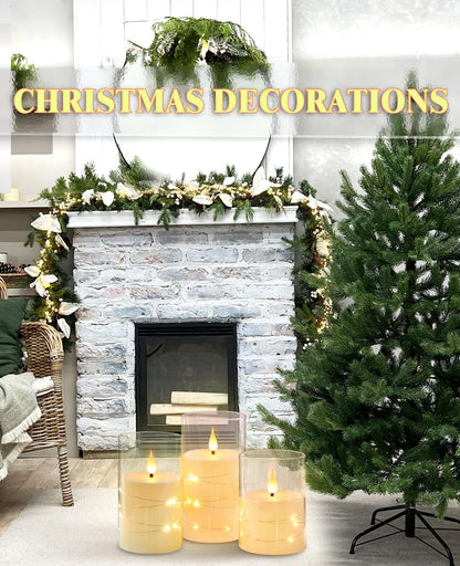 Flameless Candle Battery Powered Candle LED Fairy Light Plexiglass Candle with Remote Control Holiday Candle