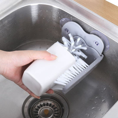 Cup Brush, Cup Washing Brush, Suction Cup Brush, Multifunctional Milk Tea Shop Suction Wall Rotating Decontamination Cleaning Glass Cup Brush