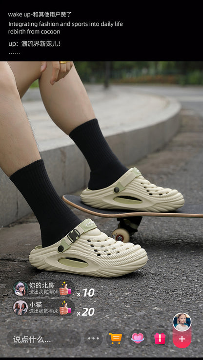 Trendy Men's Clogs Summer 2025 New Non-Slip Beach Surgical Operating Room Driving Outdoor Sandals Men's
