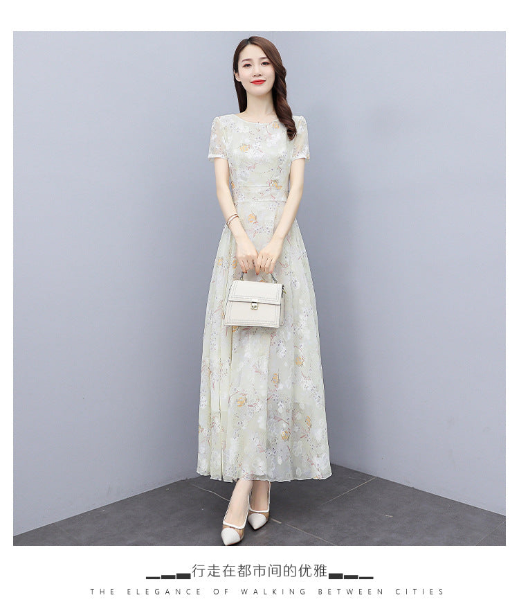 2022 Summer New Bohemian Long Dress to Ankle Chiffon dress Super Long Seaside Holiday Beach Dress for Women