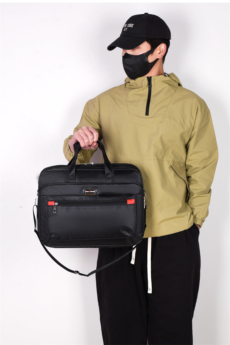 Manufacturer Wholesale Men's Large-Capacity Briefcase Business Trip Laptop Bag Portable Travel Bag Wear-Resistant Business Bag
