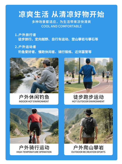 New Fan Sun Protection Clothing, Heatstroke Prevention Outdoor Work Clothes, Refrigeration Fishing Clothing for Men and Women with Fans to Cool down
