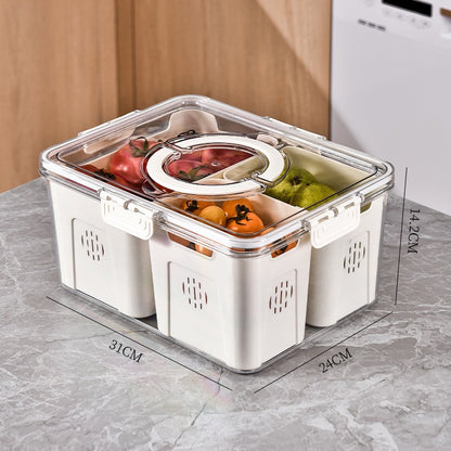 Fresh-Keeping Box Plastic Storage Thickeneded Refrigerator Dust-Proof Finishing Household Artifact Special Kitchen New Plastic Box