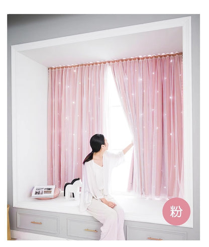 Source manufacturers non-perforated installation curtains hook and loop curtains cross-border foreign trade shading curtains self-adhesive finished products wholesale