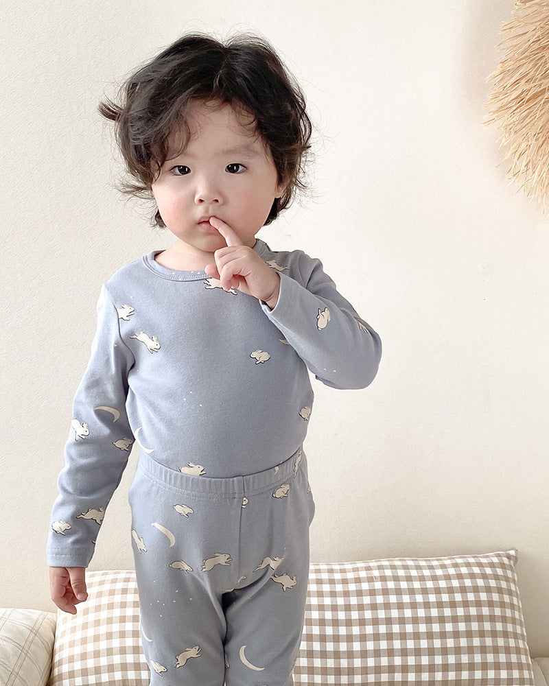 Children's Pajamas, Baby Autumn Clothes and Long Trousers, Kidsren's Home Clothes, Category a Pure Cotton Pajamas for Boys and Girls, Boys' Home Clothes