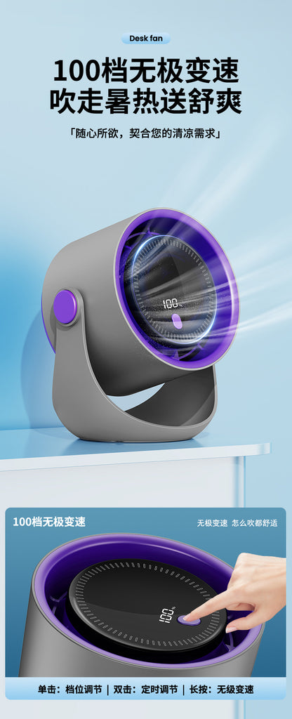 Desktop Fan 2025 New Office Desk Silent Refrigeration Small Fan Wall-Mounted Kitchen Special Electric Fan