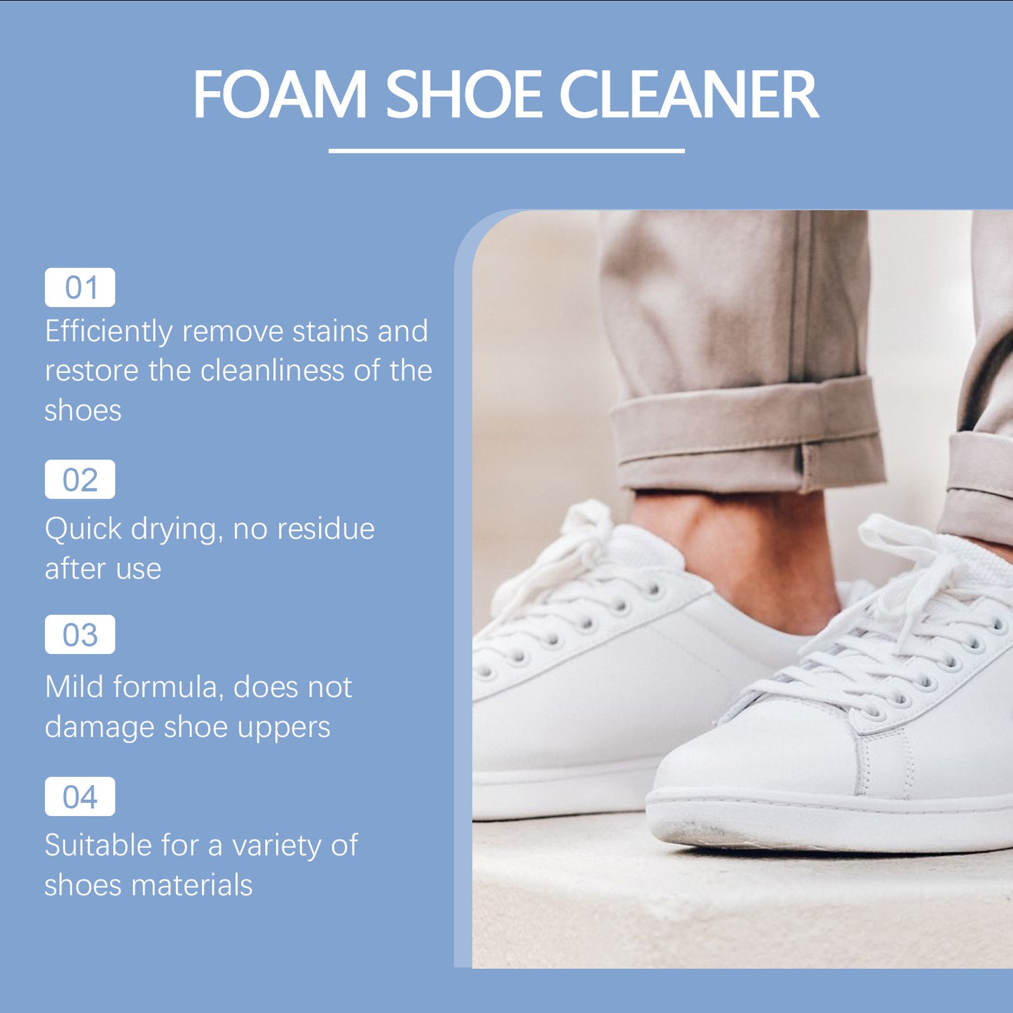 Jakehoe Shoe Stain Removal Cleaning Set White Shoe Sneakers Stain Removal Yellow Edge Portable Cleaning Agent