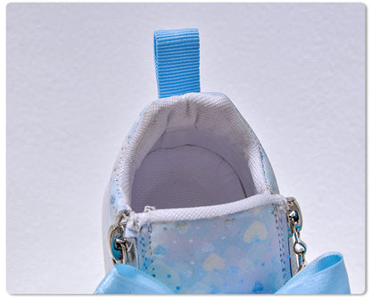 Spring and Autumn New Girls Princess LED Lighting Small and Medium Girls Casual Bow Sports Soft Sole Shoes Factory Outlet