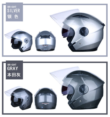 Cross-border electric car helmet half-helmet four-season general-purpose men's and women's half-covered helmet (foreign trade model)