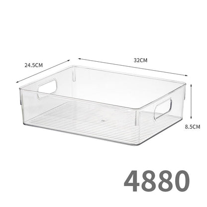 Desktop Storage Box Drawer Built-in Partition Transparent Acrylic Narrow Long Rectangular Cosmetic Workstation Kitchen