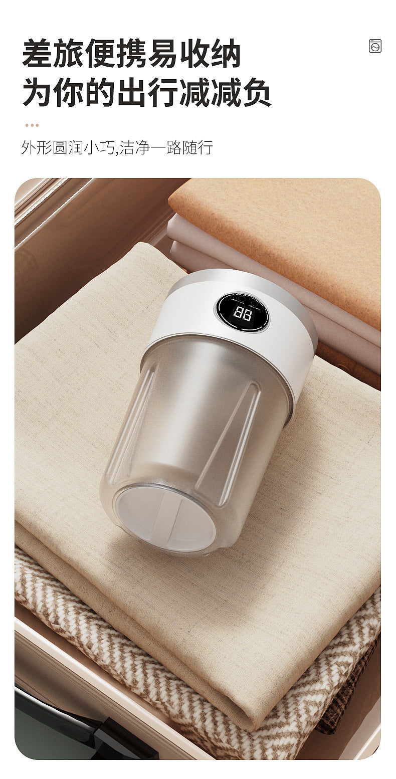 Small Mini Washing Machine Household Fully Automatic Small Washing Machine Washing Socks Mask Desktop Rechargeable Washing Machine