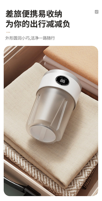 Small Mini Washing Machine Household Fully Automatic Small Washing Machine Washing Socks Mask Desktop Rechargeable Washing Machine