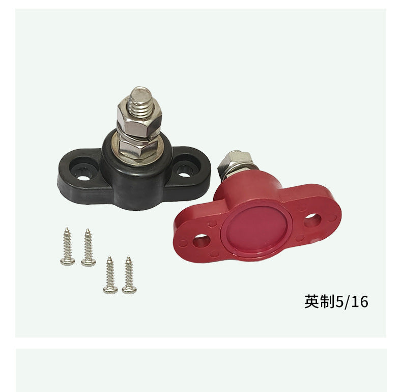 Inch single connection stud red and black pair of car saloon yacht battery modified connection post 3/8 5/16 1/4