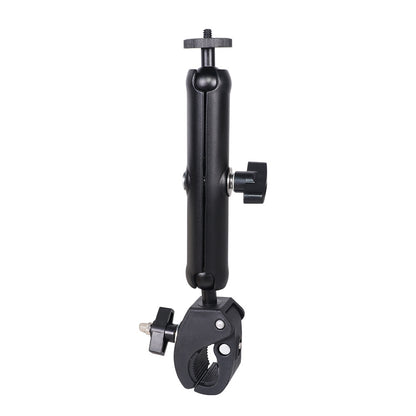 Action Camera Handlebar Bracket, Cycling Navigation Double-Head Clamp Bracket, Universal Ball Head Motorcycle Mobile Phone Holder