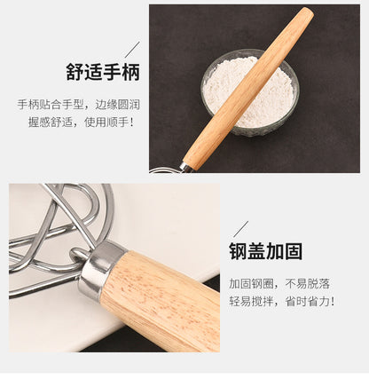 Factory supply in stock noodle stick flour mixer 430 stainless steel coil egg beater dough mixer