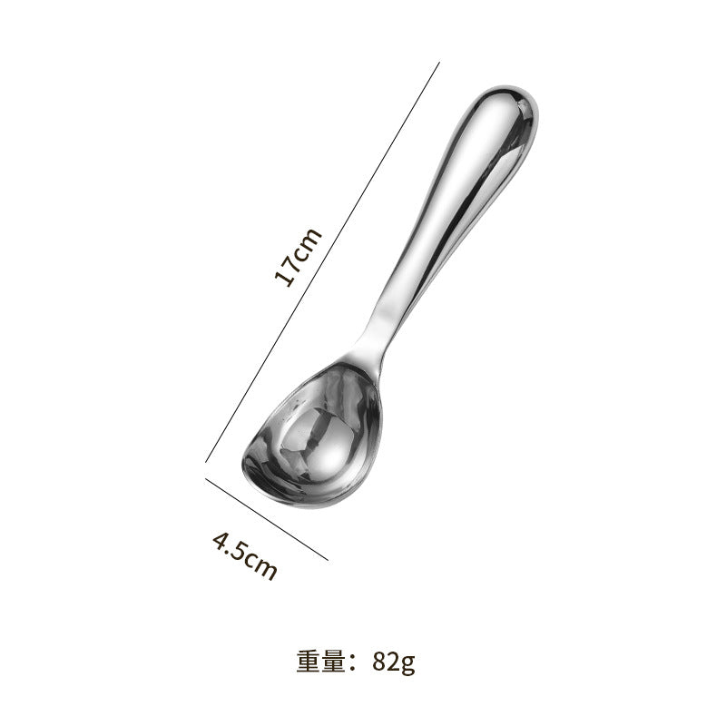 New 304 Stainless Steel Ice Cream Spoon Self-melting Ice Cream Spoon Digging Watermelon Fruit Ball Digger Eating Melon Artifact Spoon