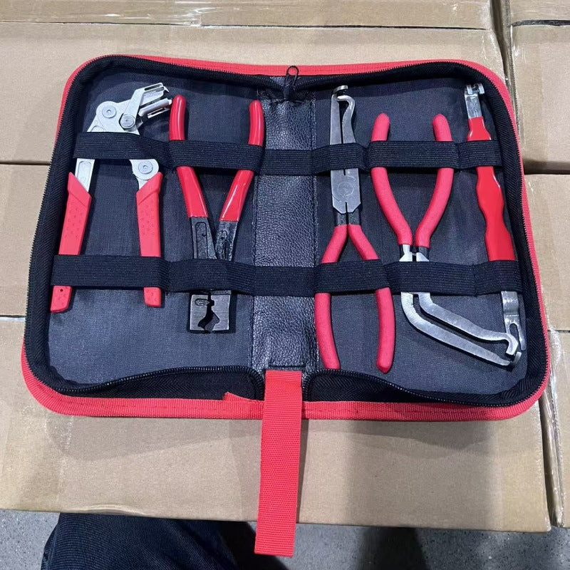 Red and black elbow 60 degree power-off pliers bolt pliers multi-purpose pliers car oil pipe separation harness pliers cross-border pliers