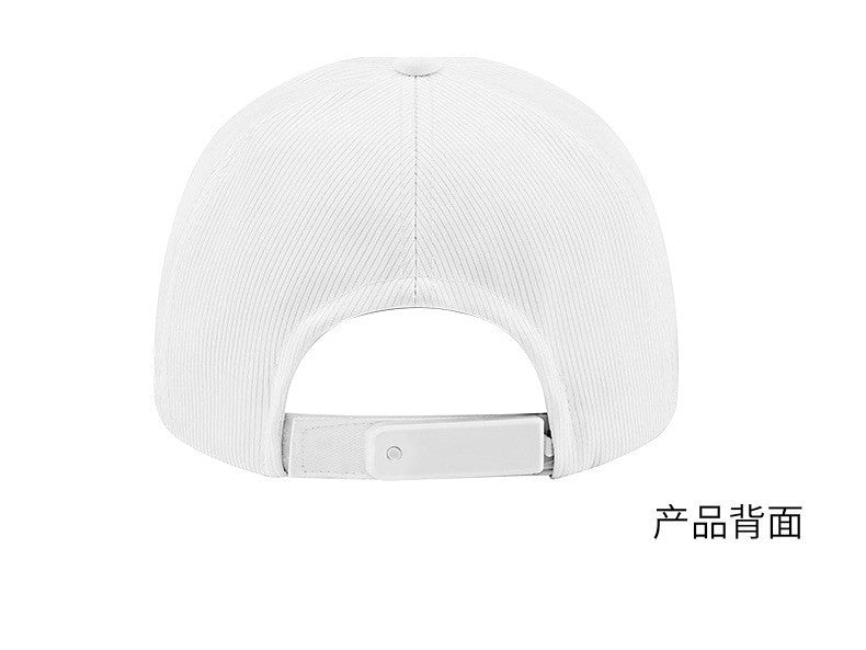 Four Seasons Korean Style Unisex Light-Up Baseball Cap Led Fiber Optic Light-Up Hat Black and White Couple Trendy Breathable Cap