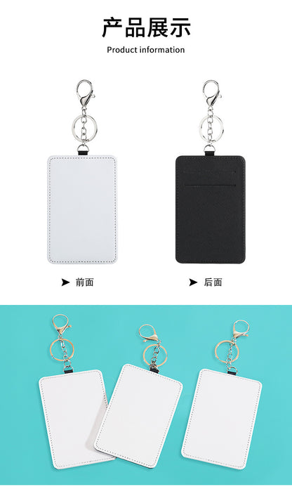 Heat Transfer Sublimation Traffic Card Holder Work Id Card Holder with Printable Designs, Keychain, White Disney Card Holder