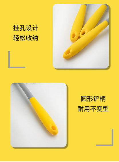 In-Stock Two-Color Silicone Kitchen Utensils, Kitchen Supplies That Won'T Damage Pots, Easy to Clean, Strainer, Soup Spoon, Spatula Set, Non-Stick Pan