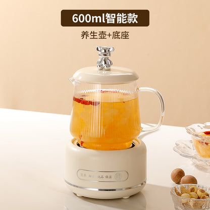 Health Pot Household Multifunctional Full Glass Tea Maker Kettle Small Office Flower Tea Pot Electric Cup Gift