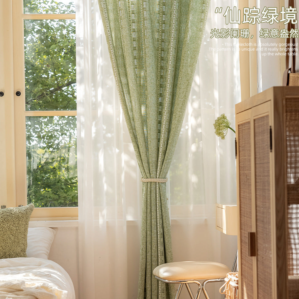 Cross-border hot new Nordic curtain multi-color bedroom living room half light dream atmosphere factory direct wholesale generation