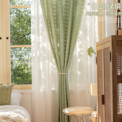 Cross-border hot new Nordic curtain multi-color bedroom living room half light dream atmosphere factory direct wholesale generation