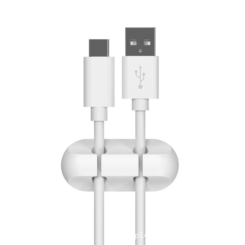 New desktop charging data cable holder multi-port creative storage wire silicone cable organizer hub