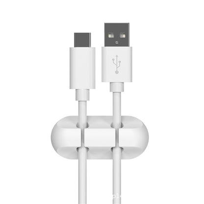 New desktop charging data cable holder multi-port creative storage wire silicone cable organizer hub