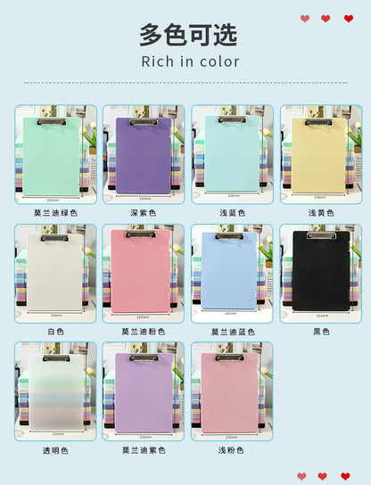 Plastic board folder file box copy writing board storage box A4 data box PP transparent office supplies finishing box
