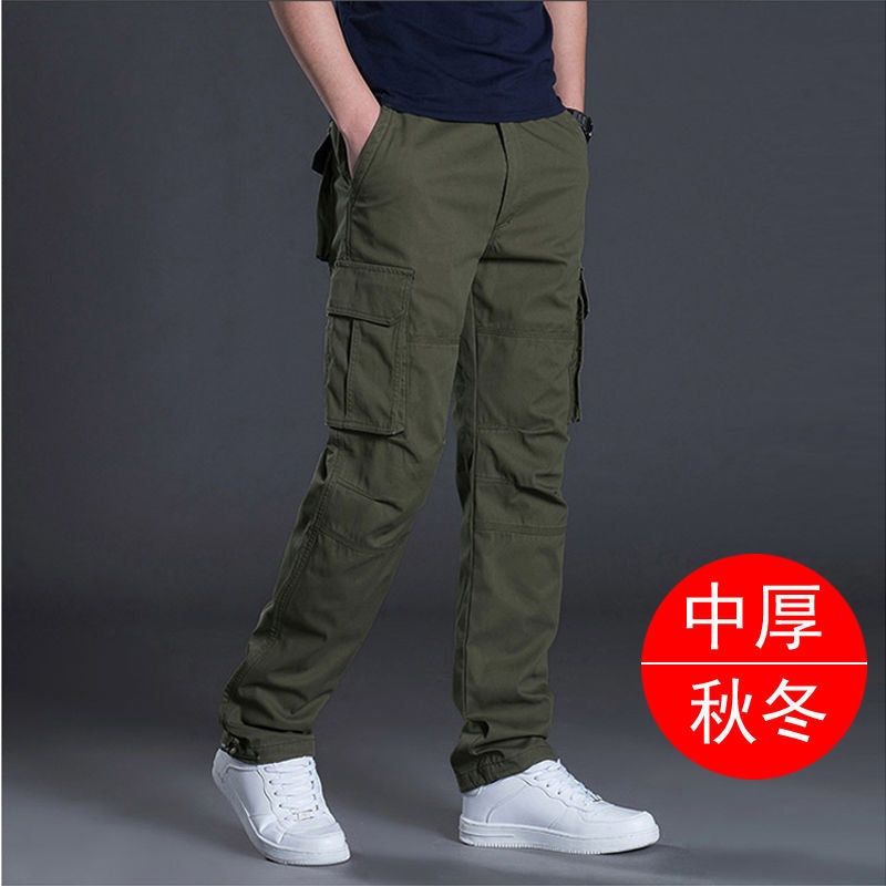 Wholesale overseas overalls men's pants casual overalls labor protection wear-resistant straight loose spring and autumn casual pants multi-pocket